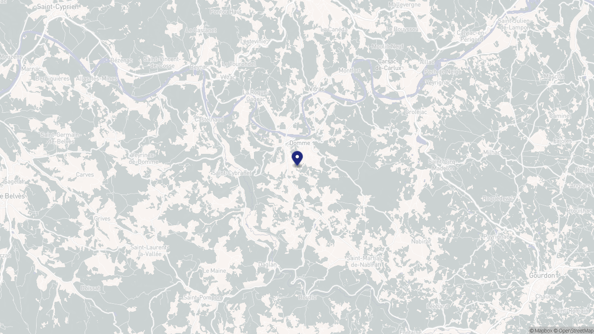Aperçu cartographique de Cénac-et-Saint-Julien, centré sur la commune