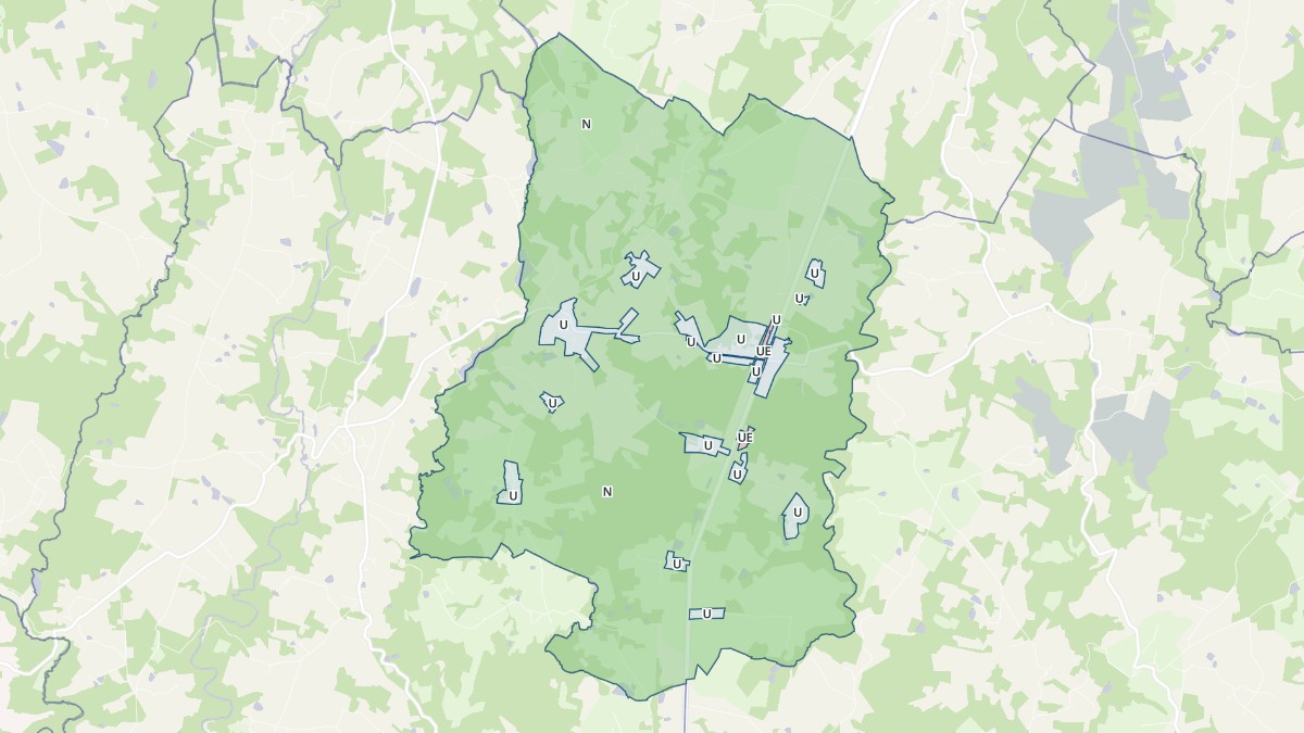 Aperçu cartographique de Chalais, centré sur la commune