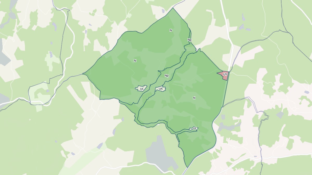 Aperçu cartographique de La Chapelle-Montmoreau, centré sur la commune