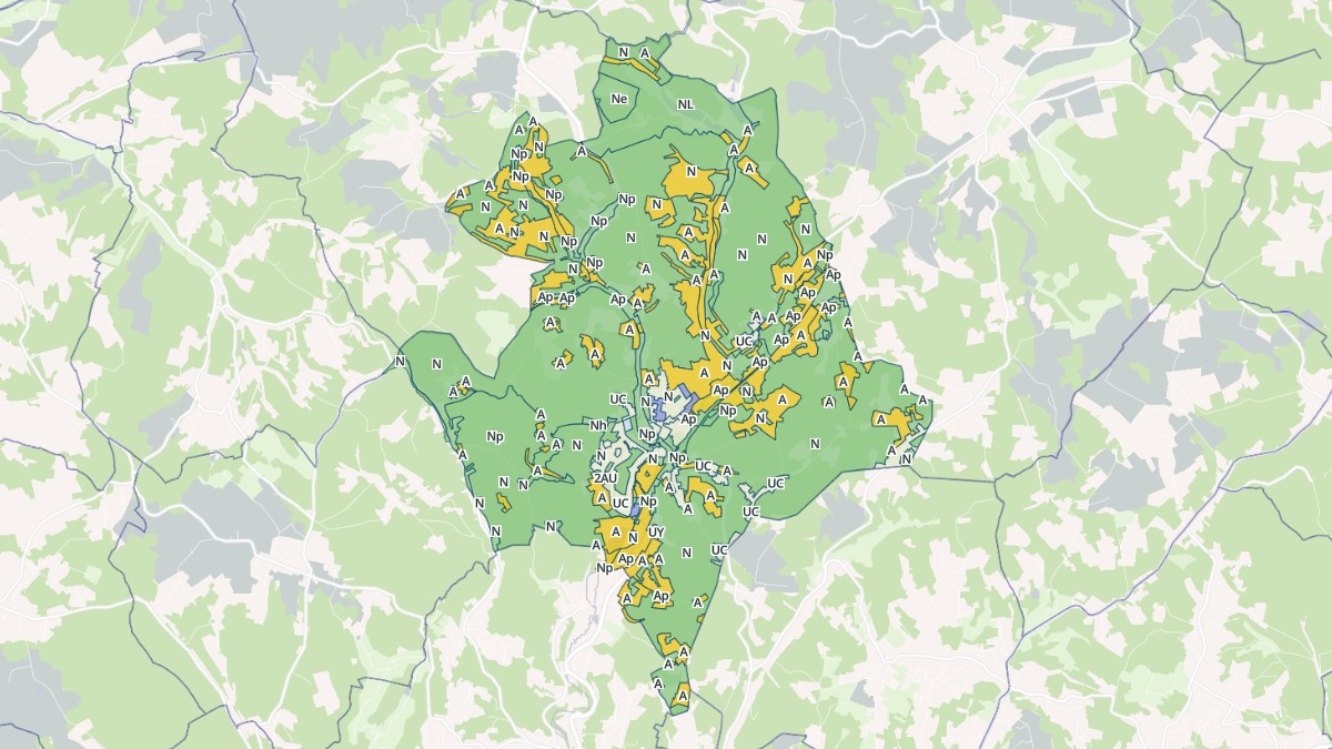 Aperçu cartographique de Château-l'Évêque, centré sur la commune