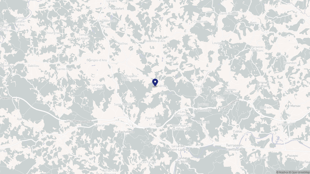 Aperçu cartographique de Châtres, centré sur la commune