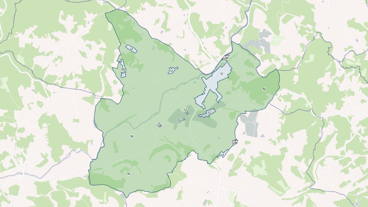 Aperçu cartographique de Cherveix-Cubas, centré sur la commune
