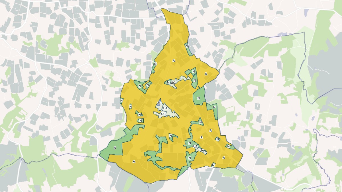 Aperçu cartographique de Colombier, centré sur la commune