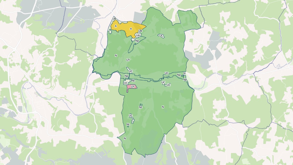 Aperçu cartographique de Condat-sur-Trincou, centré sur la commune