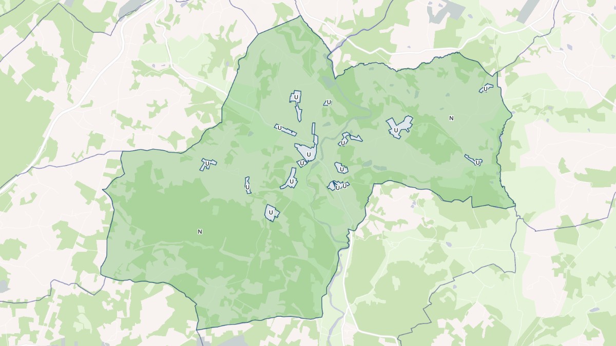 Aperçu cartographique de Corgnac-sur-l'Isle, centré sur la commune