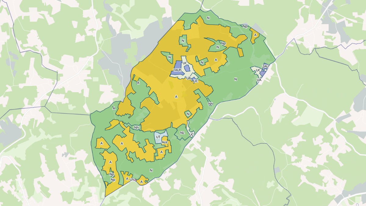 Aperçu cartographique de Cornille, centré sur la commune