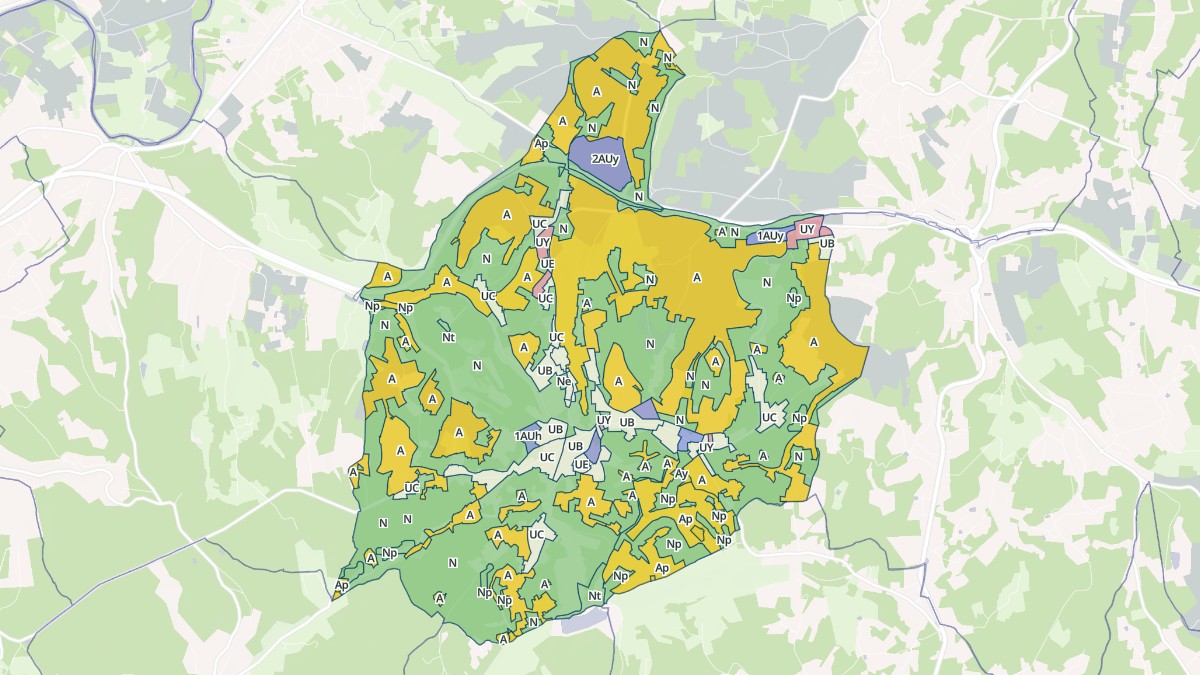 Aperçu cartographique de Coursac, centré sur la commune