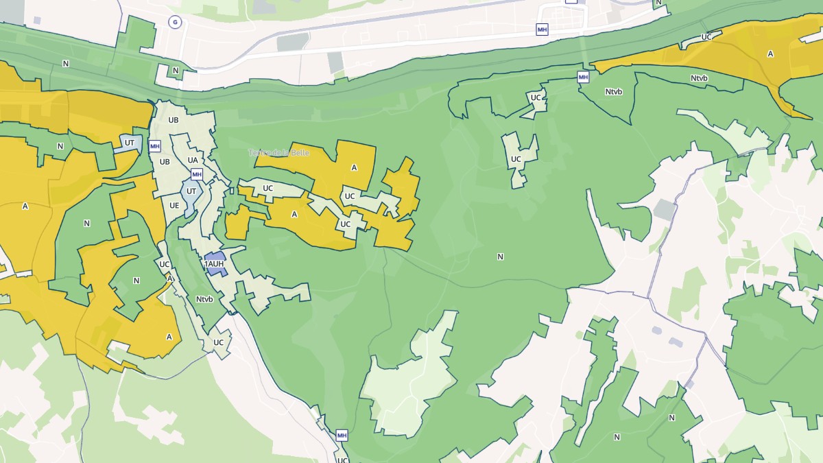 Aperçu cartographique de Couze-et-Saint-Front, centré sur la commune