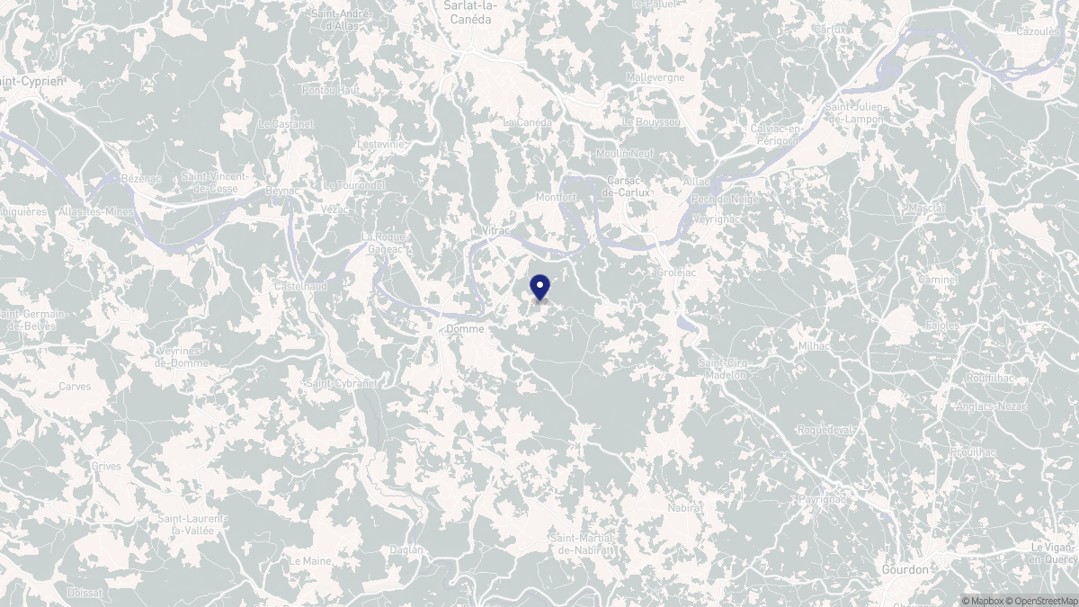 Aperçu cartographique de Domme, centré sur la commune