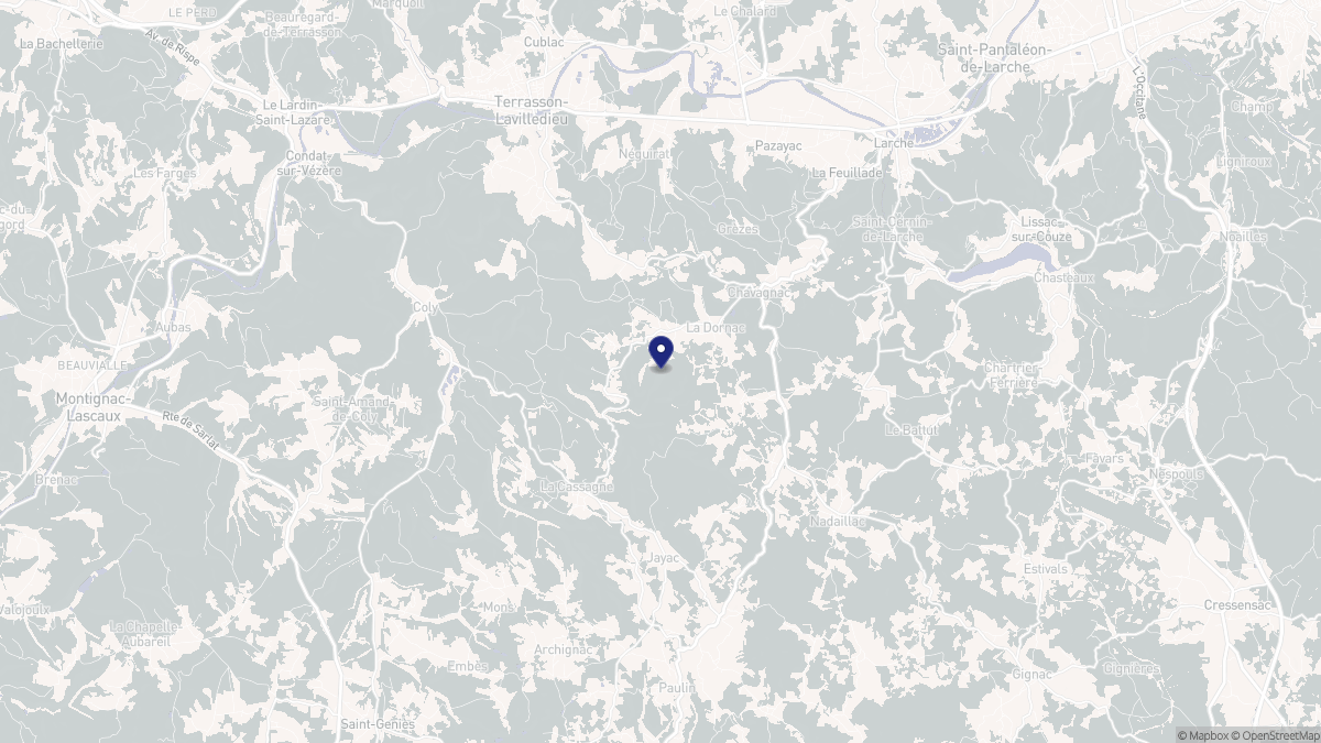 Aperçu cartographique de La Dornac, centré sur la commune