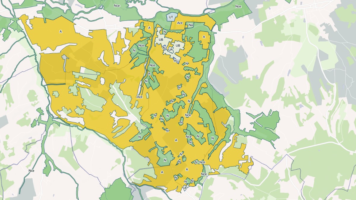 Aperçu cartographique de Douchapt, centré sur la commune