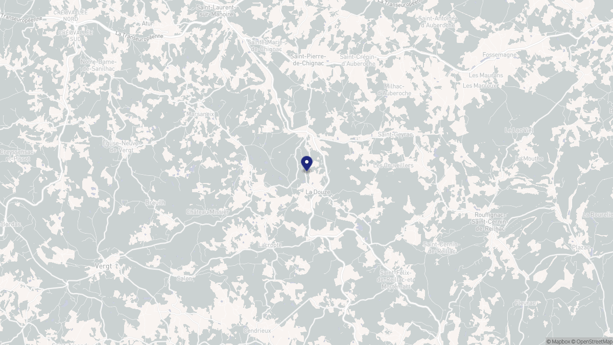 Aperçu cartographique de La Douze, centré sur la commune