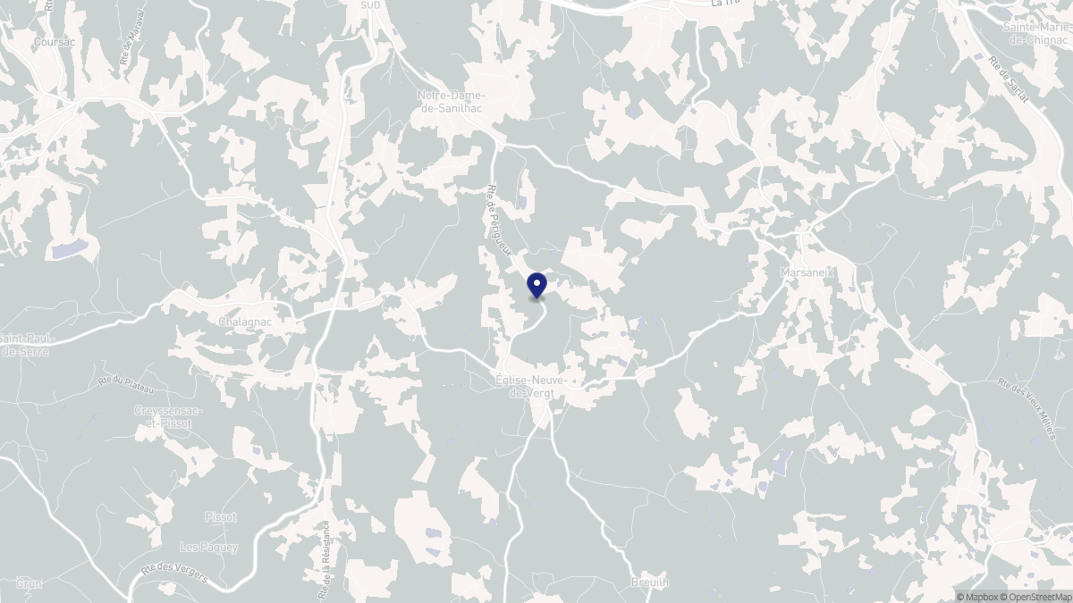 Aperçu cartographique de Église-Neuve-de-Vergt, centré sur la commune