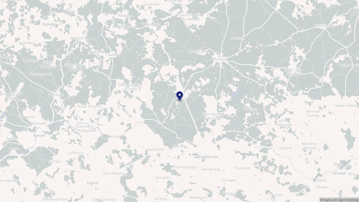 Aperçu cartographique de Plaisance, centré sur la commune