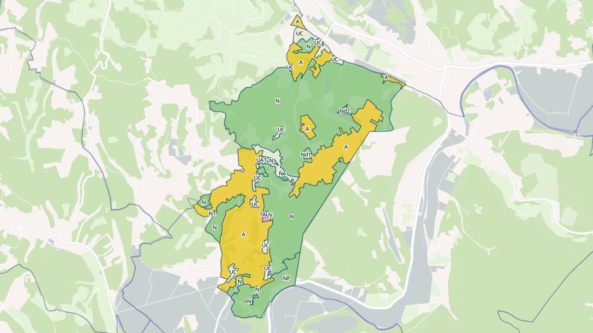Aperçu cartographique de Les Farges, centré sur la commune