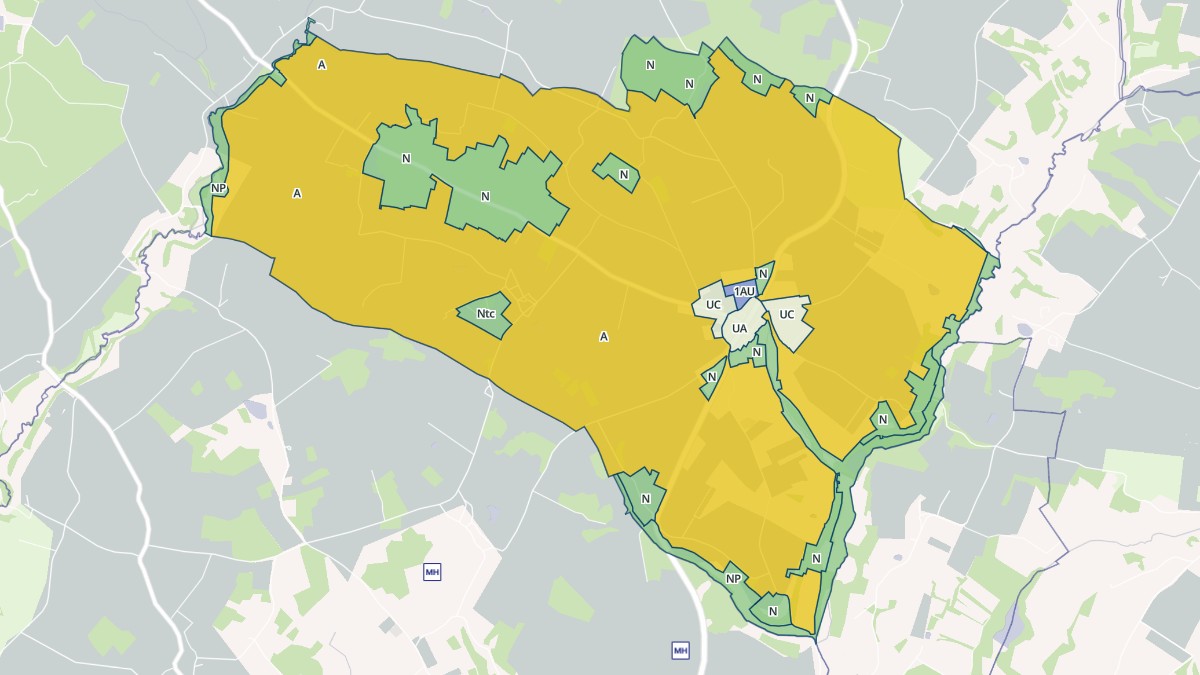 Aperçu cartographique de Fonroque, centré sur la commune