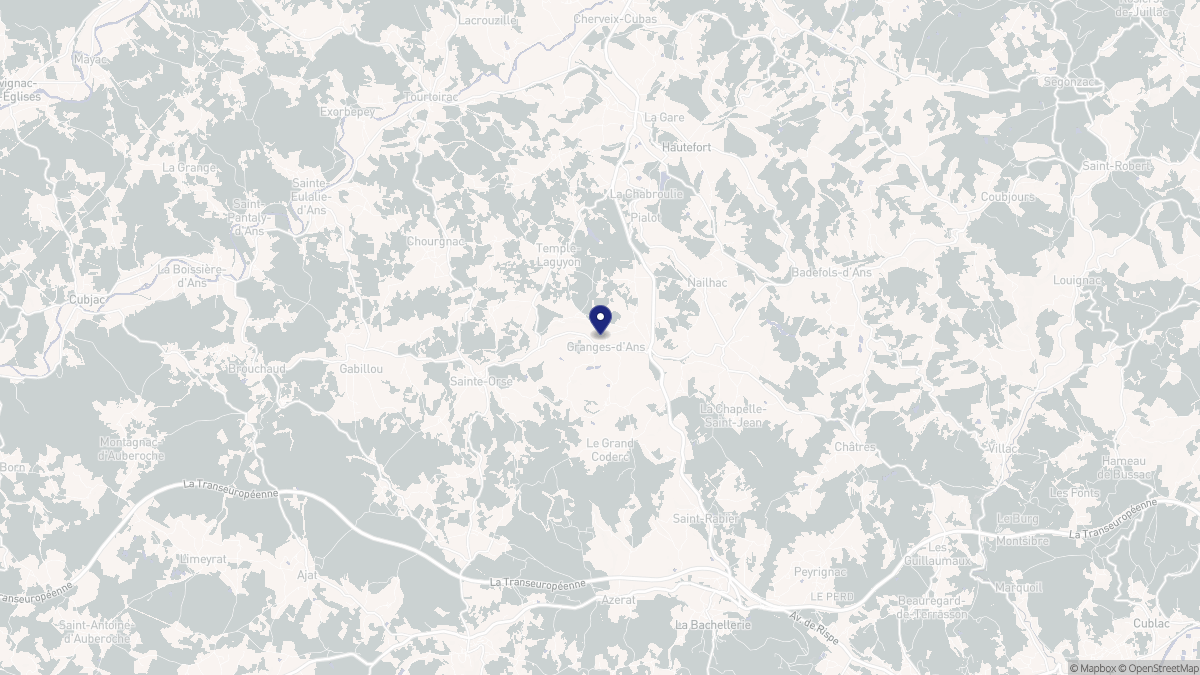 Aperçu cartographique de Granges-d'Ans, centré sur la commune