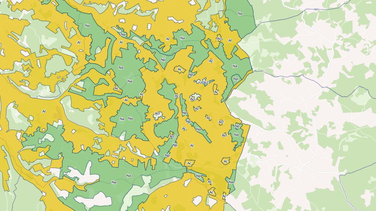Aperçu cartographique de Grives, centré sur la commune