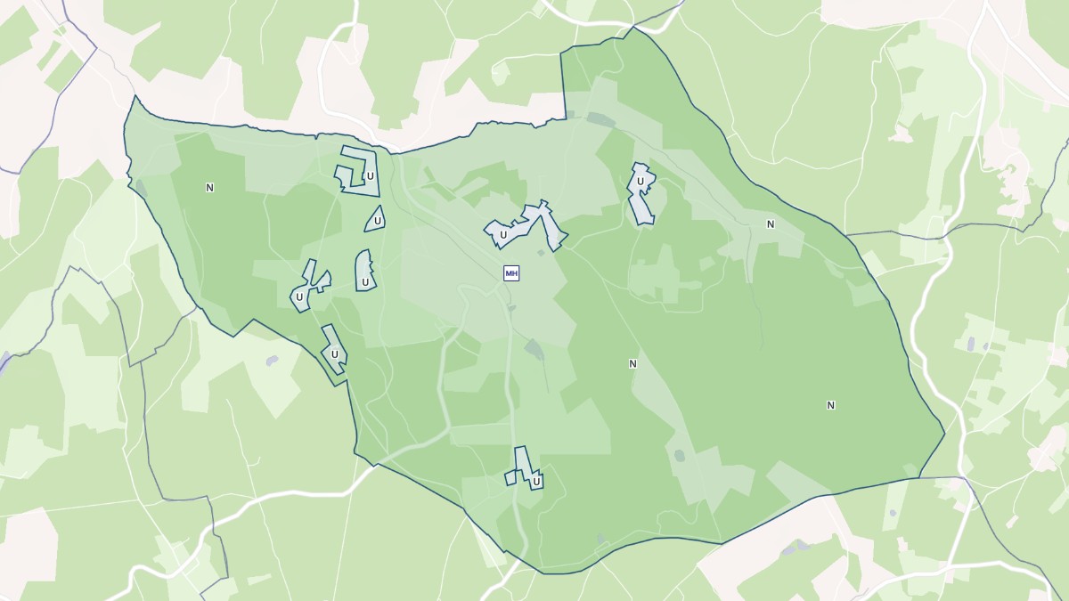 Aperçu cartographique de Jaure, centré sur la commune