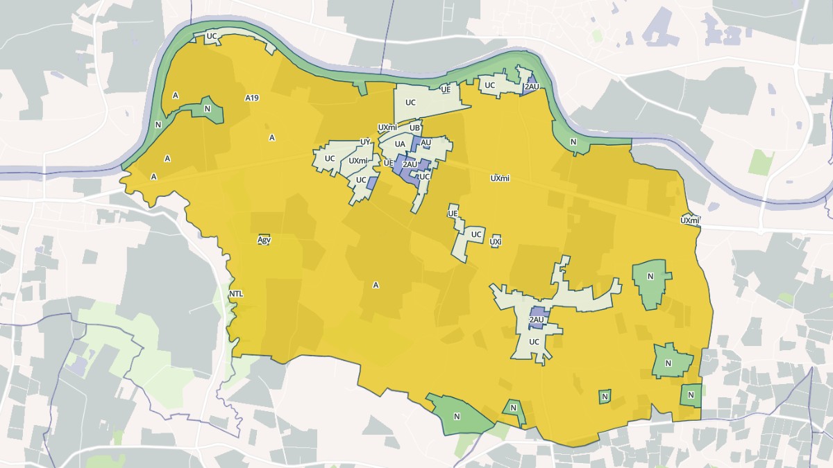 Aperçu cartographique de Lamonzie-Saint-Martin, centré sur la commune