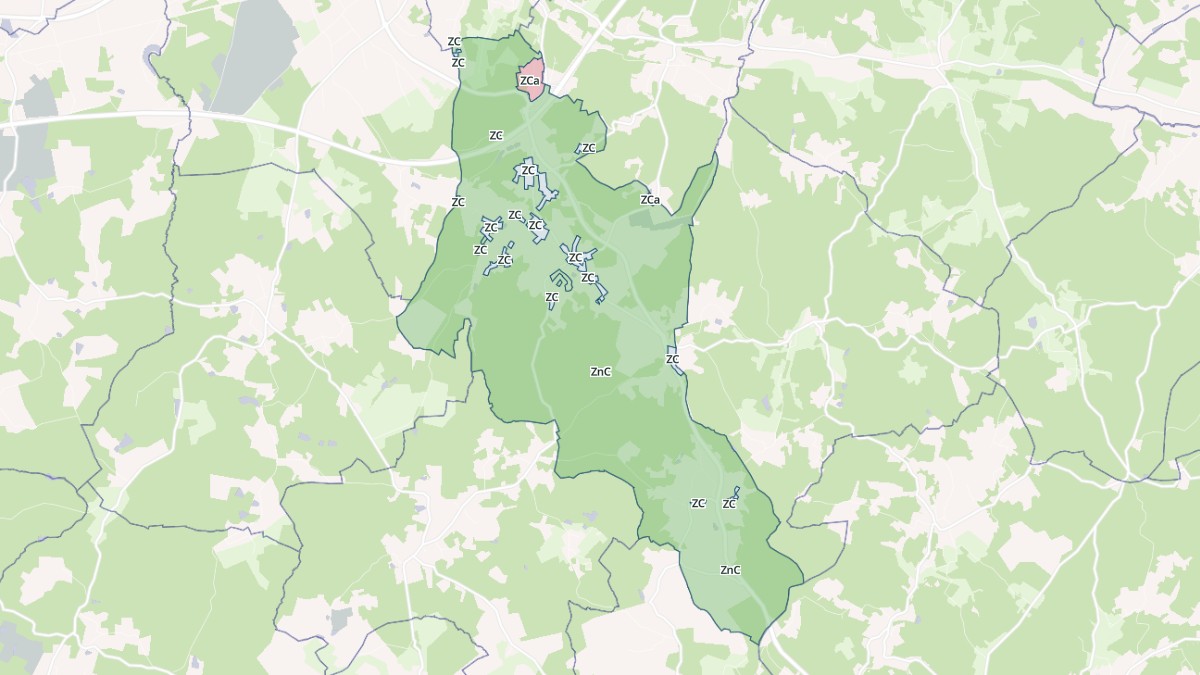 Aperçu cartographique de Les Lèches, centré sur la commune