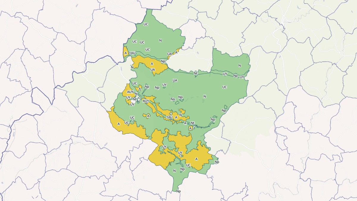 Aperçu cartographique de Mareuil en Périgord, centré sur la commune