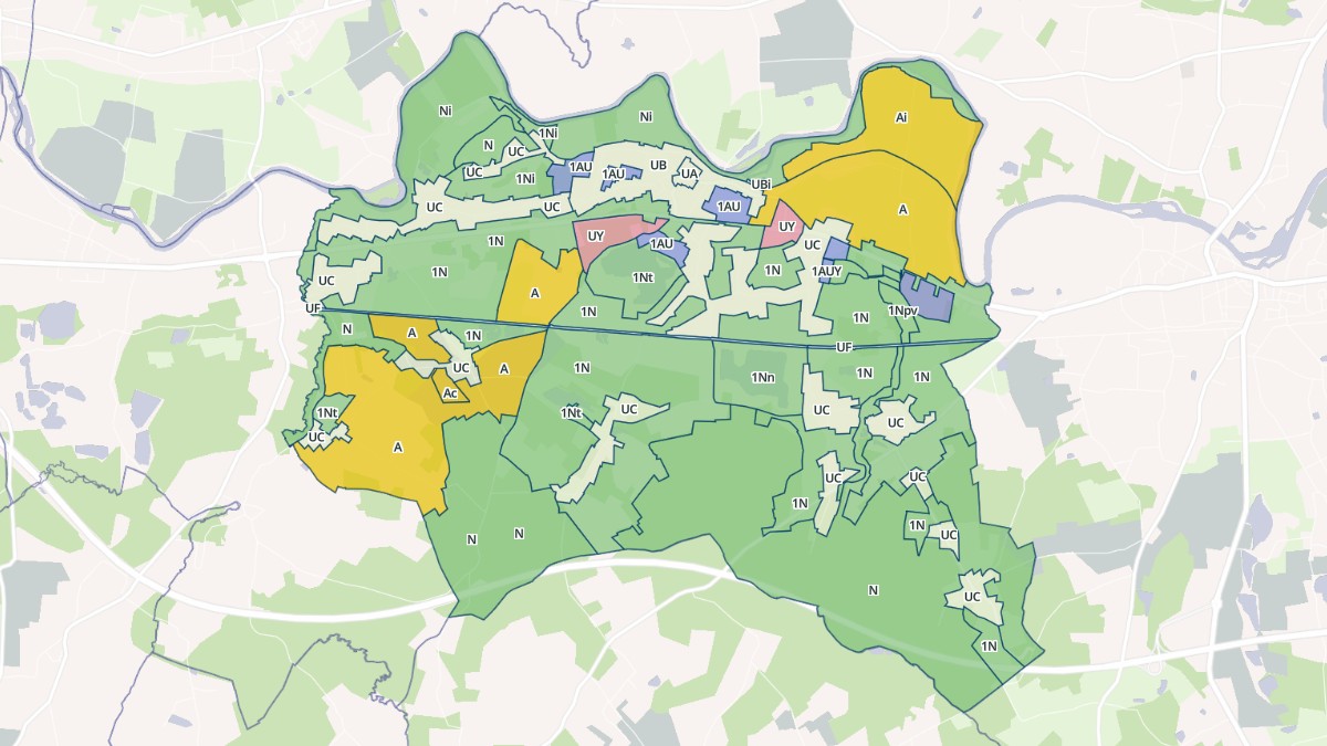 Aperçu cartographique de Ménesplet, centré sur la commune