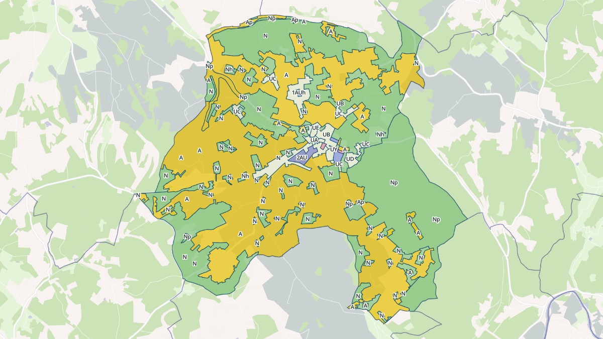 Aperçu cartographique de Mensignac, centré sur la commune
