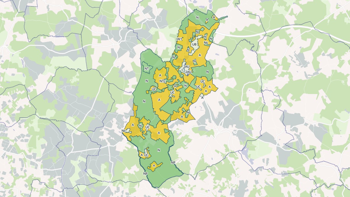 Aperçu cartographique de Minzac, centré sur la commune
