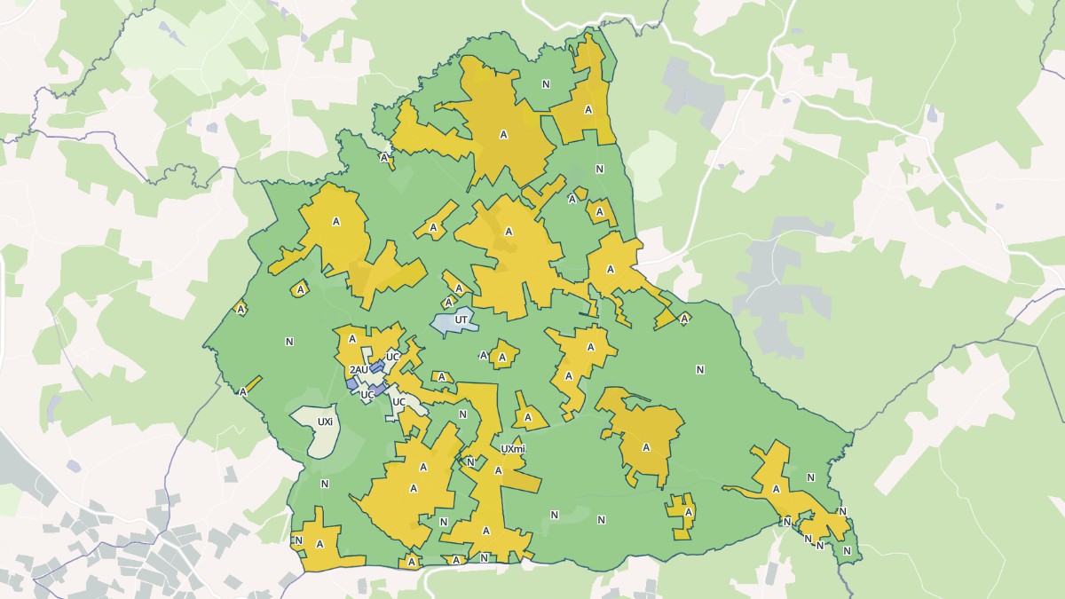 Aperçu cartographique de Monfaucon, centré sur la commune