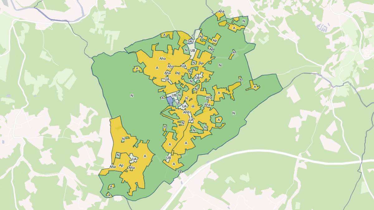 Aperçu cartographique de Montagnac-d'Auberoche, centré sur la commune