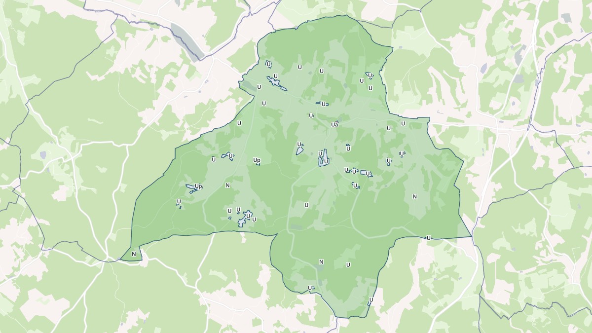 Aperçu cartographique de Montagnac-la-Crempse, centré sur la commune