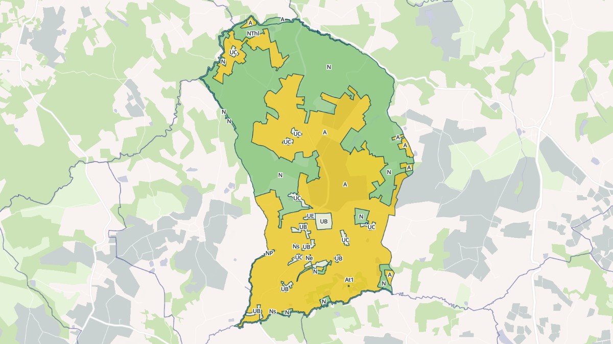 Aperçu cartographique de Montazeau, centré sur la commune