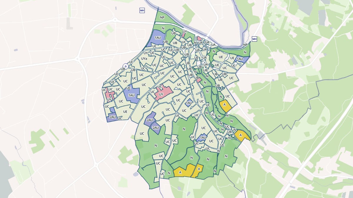 Aperçu cartographique de Mussidan, centré sur la commune
