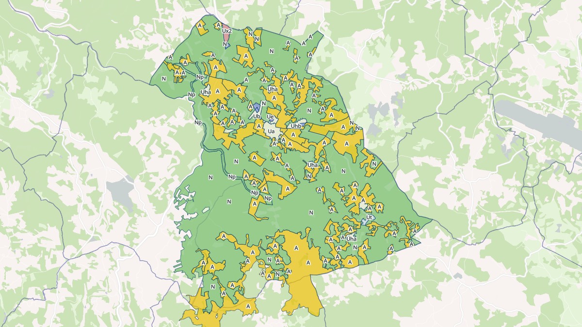 Aperçu cartographique de Nadaillac, centré sur la commune