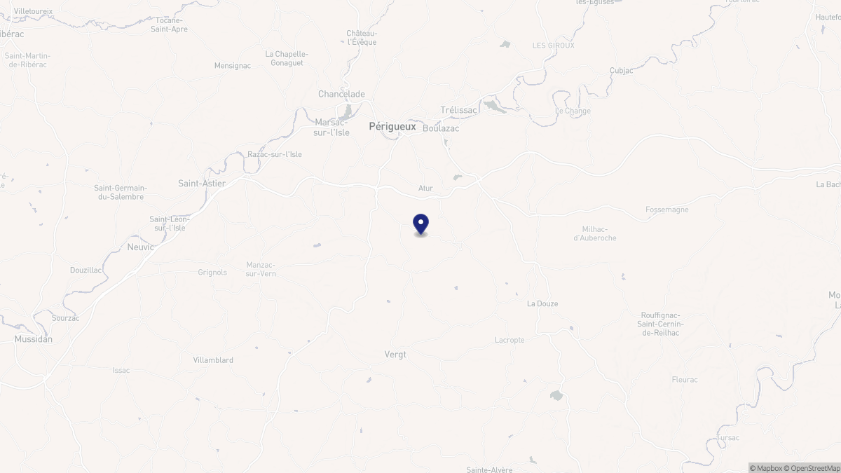Aperçu cartographique de Sanilhac, centré sur la commune