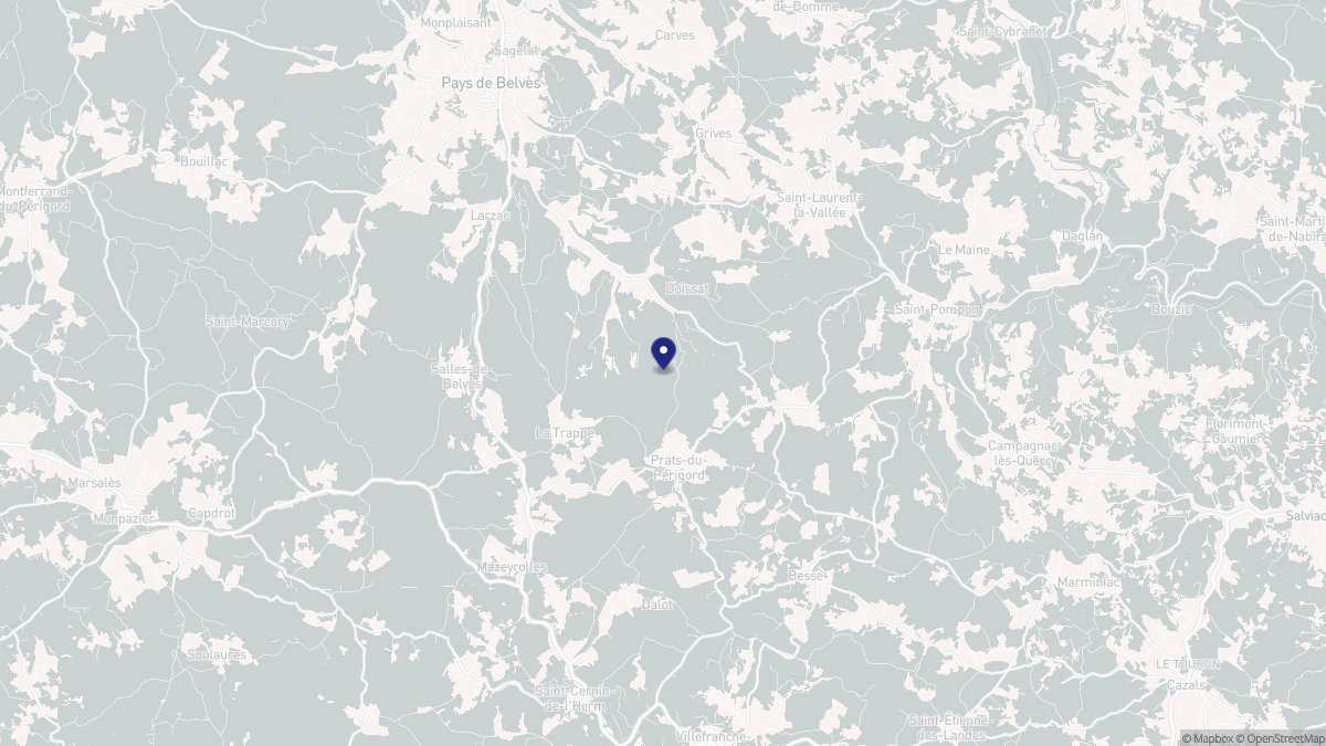Aperçu cartographique de Orliac, centré sur la commune