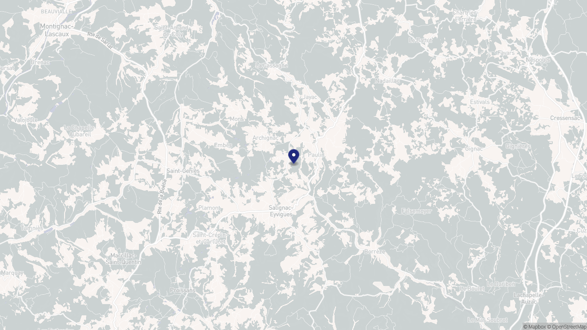Aperçu cartographique de Paulin, centré sur la commune