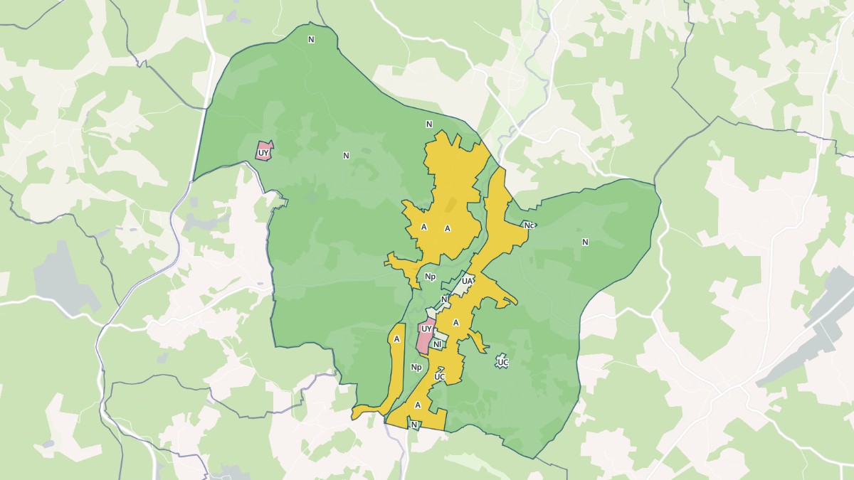 Aperçu cartographique de Quinsac, centré sur la commune