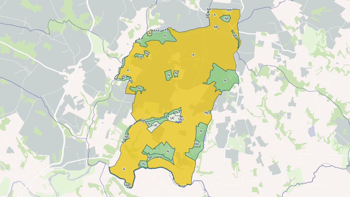 Aperçu cartographique de Razac-d'Eymet, centré sur la commune