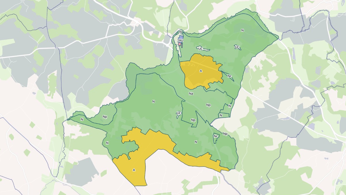 Aperçu cartographique de La Rochebeaucourt-et-Argentine, centré sur la commune