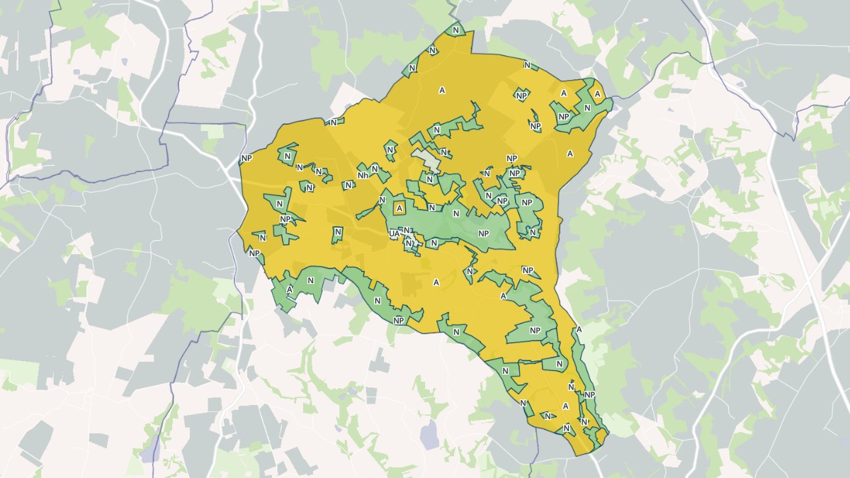 Aperçu cartographique de Saint-Capraise-d'Eymet, centré sur la commune