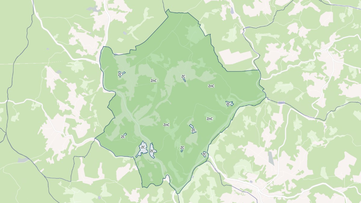 Aperçu cartographique de Saint-Cernin-de-l'Herm, centré sur la commune