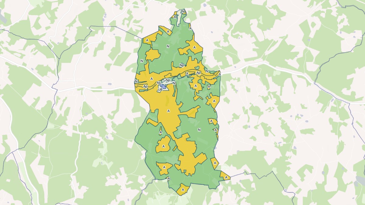 Aperçu cartographique de Saint-Crépin-d'Auberoche, centré sur la commune