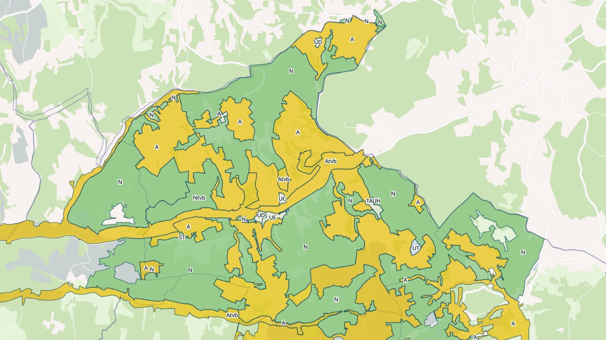 Aperçu cartographique de Sainte-Foy-de-Longas, centré sur la commune