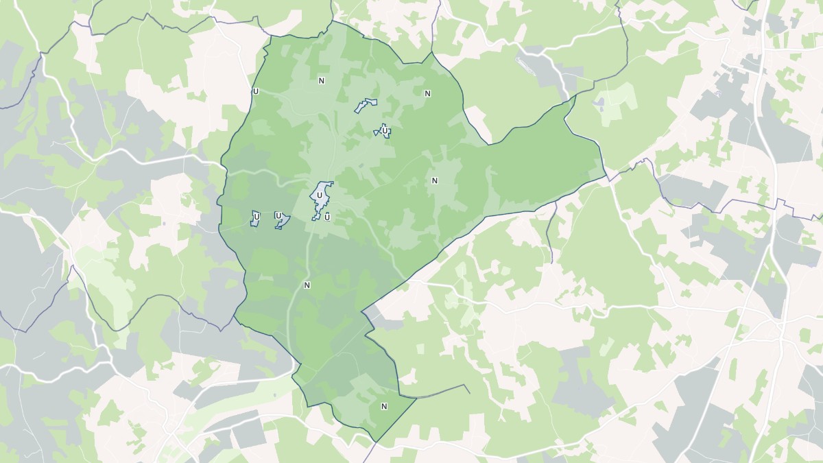 Aperçu cartographique de Saint-Front-d'Alemps, centré sur la commune