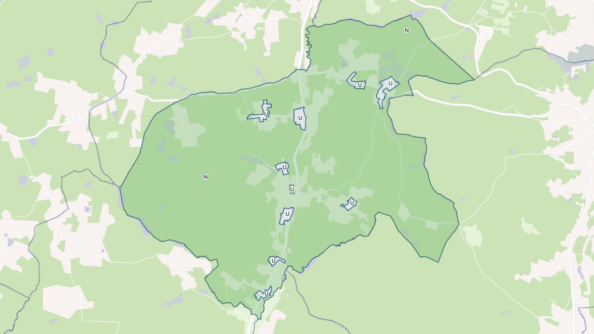 Aperçu cartographique de Saint-Jean-d'Ataux, centré sur la commune