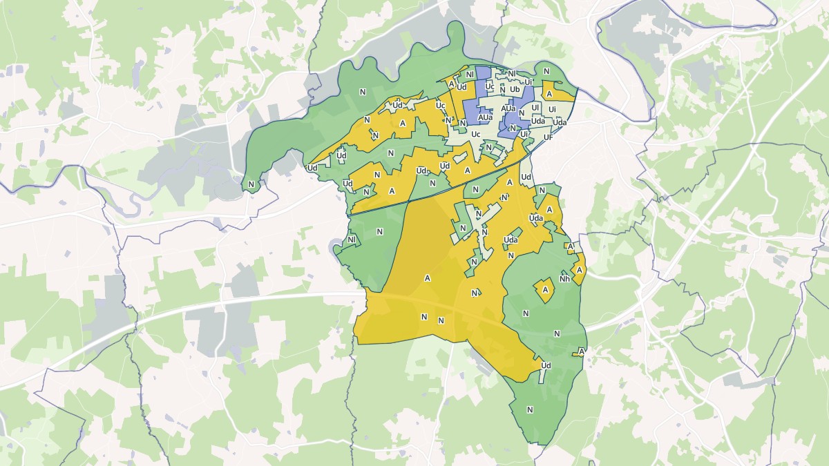Aperçu cartographique de Saint-Médard-de-Mussidan, centré sur la commune