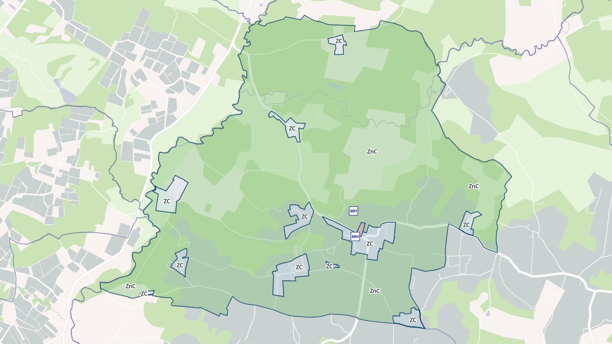 Aperçu cartographique de Saint-Michel-de-Montaigne, centré sur la commune