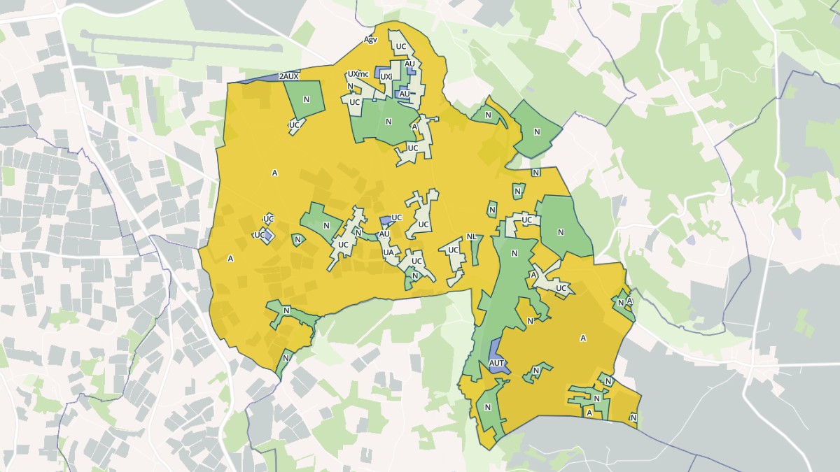 Aperçu cartographique de Saint-Nexans, centré sur la commune